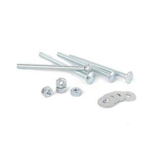 Perno coche + Tuercas + Arandelas 1/4x3 1/2" x 4 unidades