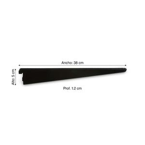 Soporte graduable doble Negro 37 cm