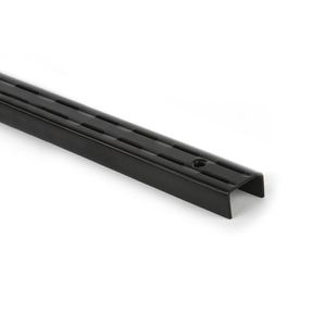 Pilar ranurado doble Negro 128 cm