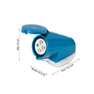 Toma visible IP44 32A 3P + T 250V 9H