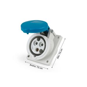 Toma para empotrar inclinada IP44 2P+T 16A 250V