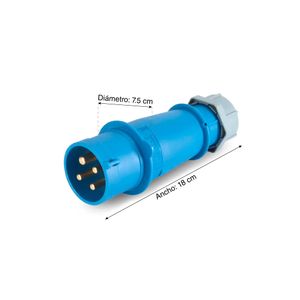 Enchufe IP44 32AMP 3P + T 250V 9H