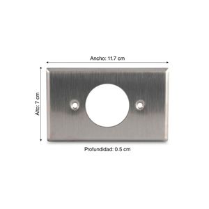 Placa Simple para Tomacorriente 20A/30A
