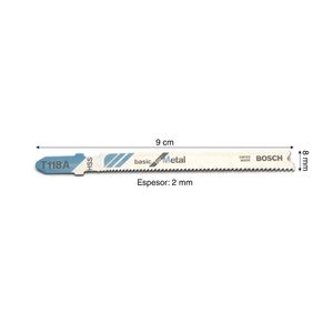 Hoja de sierra caladora para metal delgado T118A x5 unidades
