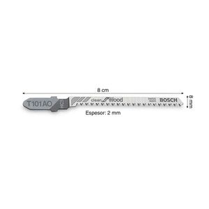 Set de 5 hojas de calar T101AO Bosch corte fino para madera