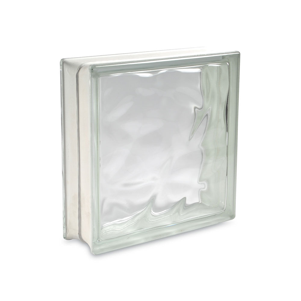 Bloque de vidrio con diseño de ola de mar – Do it Center