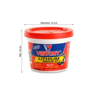 Grasa de litio multiusos EP-2 Roja 453 gramos