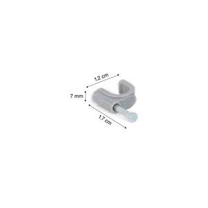 Grapa para cable Gris 6mm x50 unidades