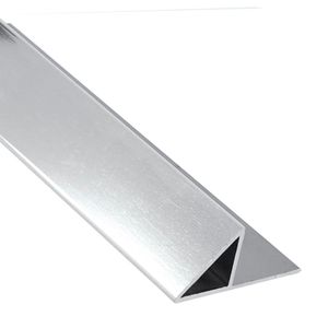Borde diagonal 12.5mm Aluminio Brillante 240cm