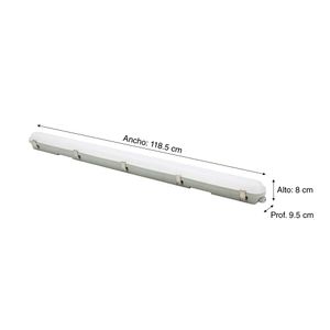 Carcasa Hermética con LED 36W Integrado Luz Blanca