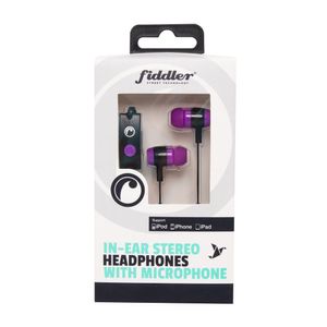 Audífono Fiddler con micrófono Morado