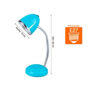 Lámpara de escritorio Sara Celeste E-27