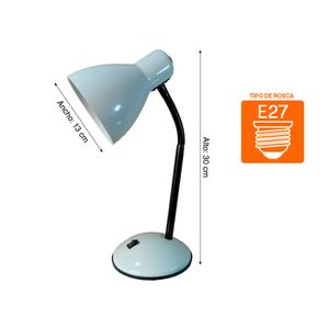 Lámpara de escritorio E27 Classic Blanca