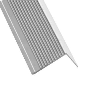 Borde simple para escalera Aluminio Mate 240x2.5cm