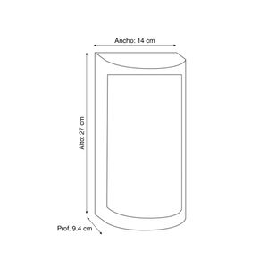 Aplique rectangular LED Negro 30W Luz Cálida