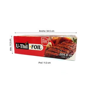 Papel de aluminio Uthil 30cm x 304 metros
