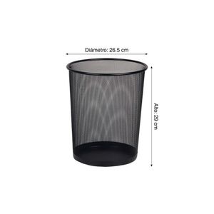 Papelera Negra Mesh
