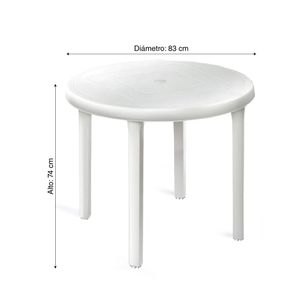 Mesa de Plástico redonda Tumi
