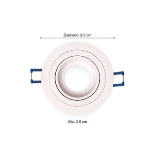Spot redondo Aluminio Blanco GU10 9.2cm