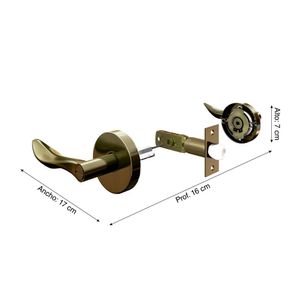 Manija para baño Onda Forte Bronce Antiguo