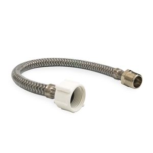 Tubo de abasto de aluminio reforzado con recubrimiento de PVC 1/2"x7/8"x40cm