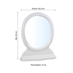 Espejo de Baño Dynesa con Repisa Fibra 42x54cm Blanco
