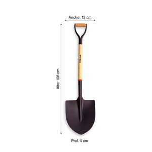 Pala para construcción con mango de madera 1.3kg