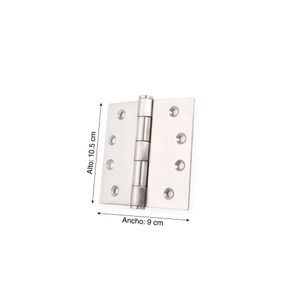 Bisagra Acero Inoxidable 4"x3" x 2.5mm x2 unidades