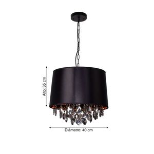Lámpara colgante West Vila Negro E27 1 luz