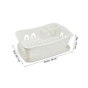 Escurridor plástico para 24 piezas blanco