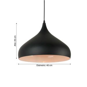 Lámpara Colgante Ginko Negro 1 Luz