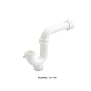 Trampa P de polipropileno 1 1/4" - 1 1/2" con conector solución