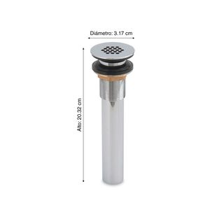 Desague Bce. Cromado 1 1/4x8" C/rejilla Y Reb.