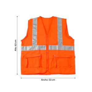 Chaleco para obra Naranja Talla: Medium