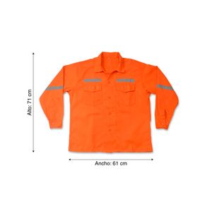 Camisa Drill Tec Naranja Talla: Large