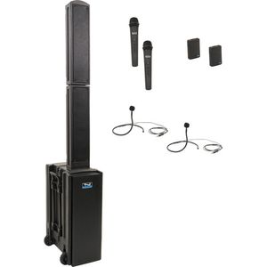 Anchor Audio Beacon System 4 con dos receptores duales, dos micrófonos inalámbricos portátiles