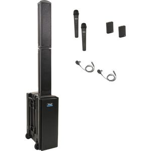 Anchor Audio Beacon System 4 con dos receptores duales, dos micrófonos inalámbricos portátiles