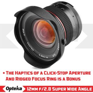 Lente opteka 12 mm f/2.8 para Sony E