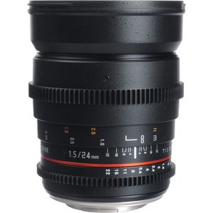 Bower 24 mm T1.5 Lente de cine amplio ultra rápido para cámaras de montaje Olympus 4/3
