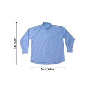 Camisa Oxford Manga larga Celeste Talla: Small