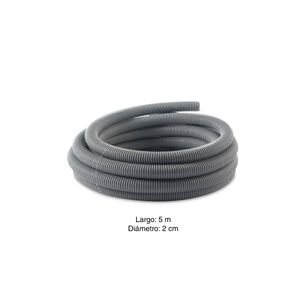 Tubería corrugada flexible 1/2" WIR Gris x5 metros