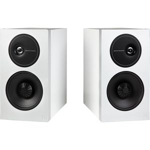 Tecnología definitiva Serie de demanda D11 Altavoces de estantería de 2 vías (White Gloss, par)