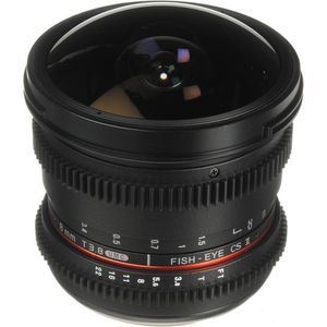 Bower 8 mm t/3.8 Fisheye HD Cine lente para Olympus Four-Thirds DSLR Monte