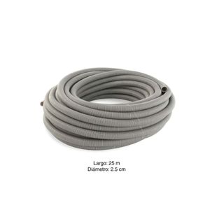 Tubería corrugada poliet. 3/4" WIR gris x 25 metros