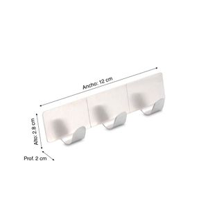 Colgador triple de acero inoxidable