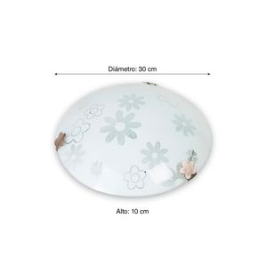 Plafón Redondo Flores E27 30 cm