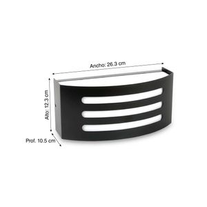 Aplique Génesis Negro E27 1 Luz
