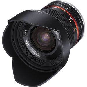 Lente Samyang 12 mm f/2.0 NCS CS para montura micro cuatro tercios (negro)