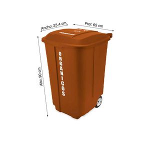 Tacho recolector Megaforte Residuos Orgánicos 178L