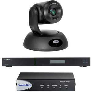 Kit base Vaddio EasyIP 20 con cámara PTZ IP profesional (negro)